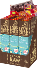 Lovechock Riegel: Zartbitterschokolade mit Kokosnuss und Kakaosplittern