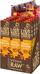 Lovechock Riegel: Zartbitterschokolade mit  Pecanüssen und Meersalz
